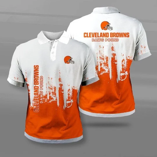 Cleveland Browns Polo T-Shirt Full Size XR94