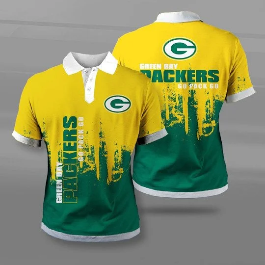 Green Bay Packers Polo T-Shirt Full Size JT27