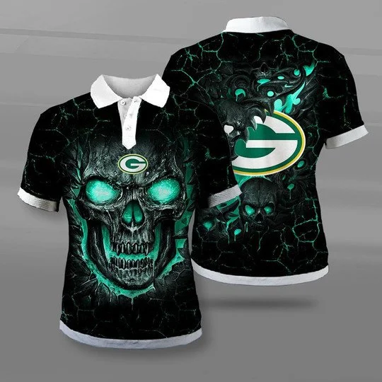 Green Bay Packers Polo T-Shirt Full Size SY28