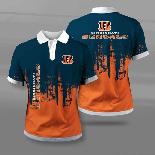 Cincinnati Bengals Polo T-Shirt Full Size VF53