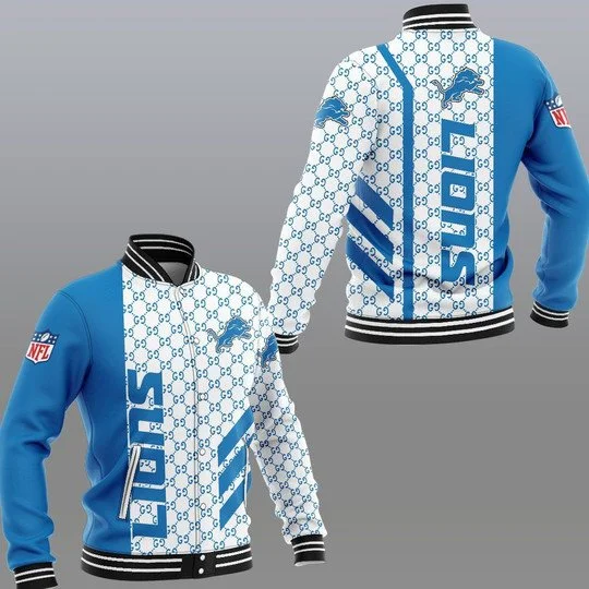 Detroit Lions Baseball Jacket JD37