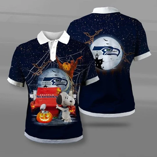 Seattle Seahawks Polo T-Shirt Full Size NU74