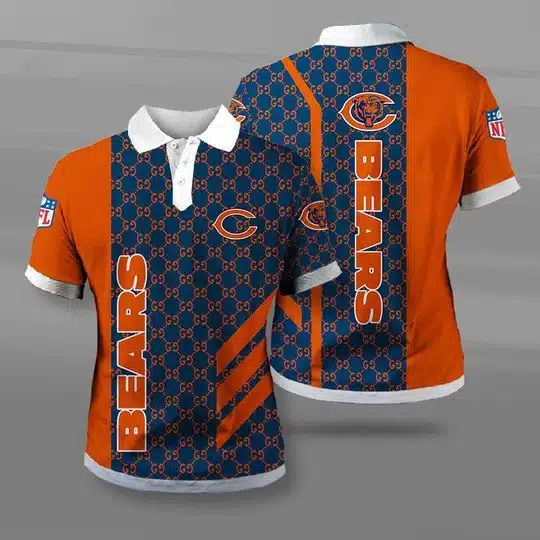 Chicago Bears Polo T-Shirt Full Size YE39