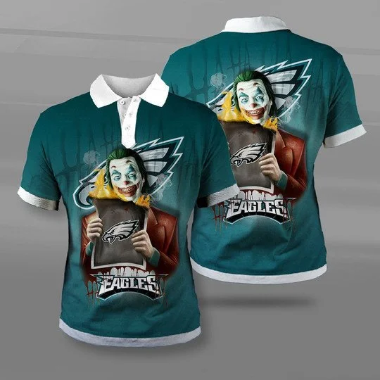 Philadelphia Eagles Polo T-Shirt Full Size QK87