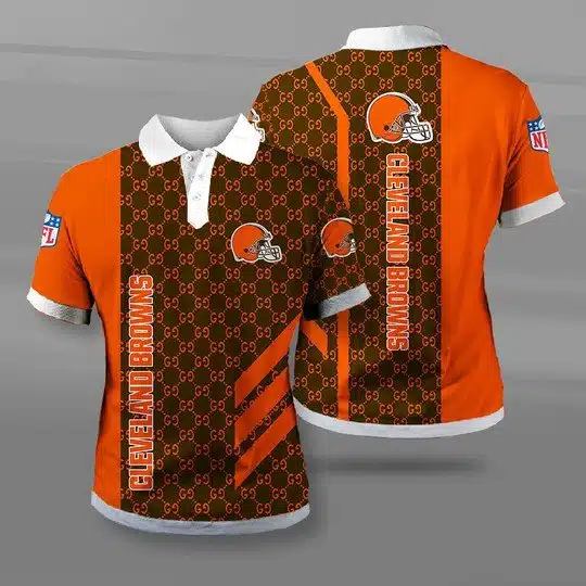 Cleveland Browns Polo T-Shirt Full Size OX64