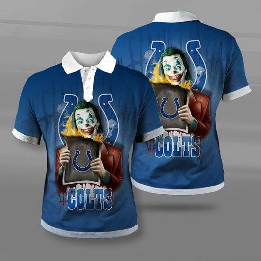 Indianapolis Colts Polo T-Shirt Full Size IA29