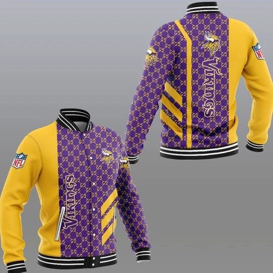 Minnesota Vikings Baseball Jacket JZ87