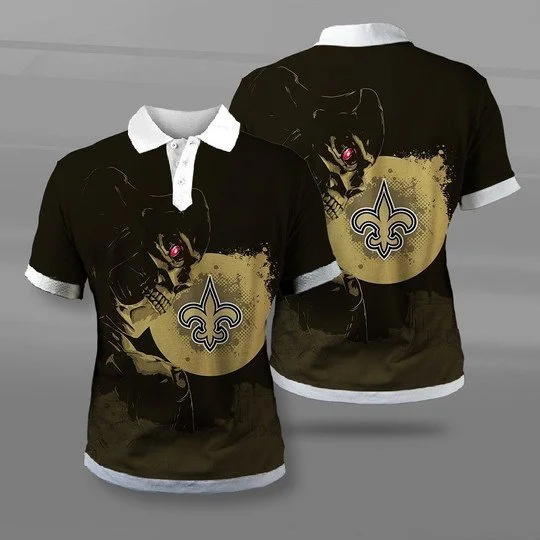 New Orleans Saints Polo T-Shirt Full Size IC73