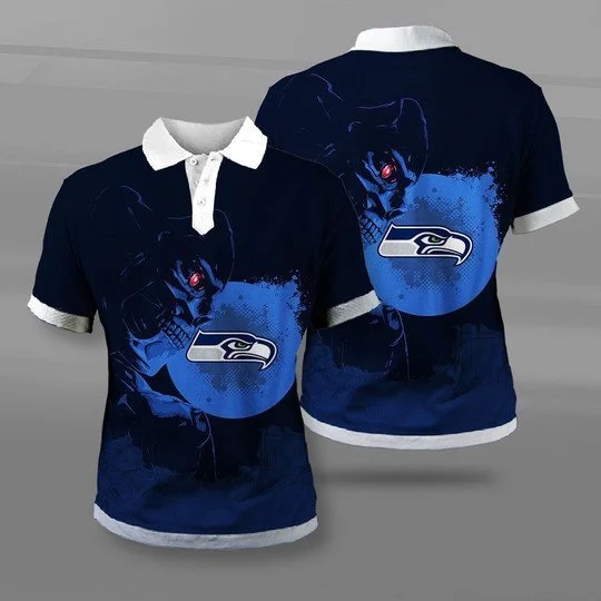 Seattle Seahawks Polo T-Shirt Full Size KE37
