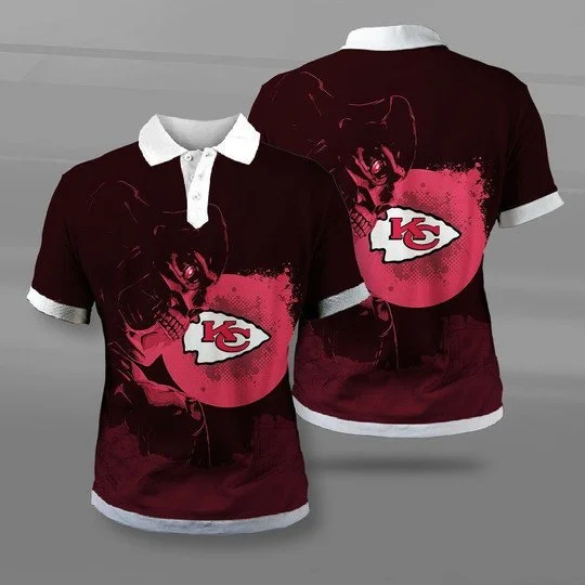 Kansas City Chiefs Polo T-Shirt Full Size MW92