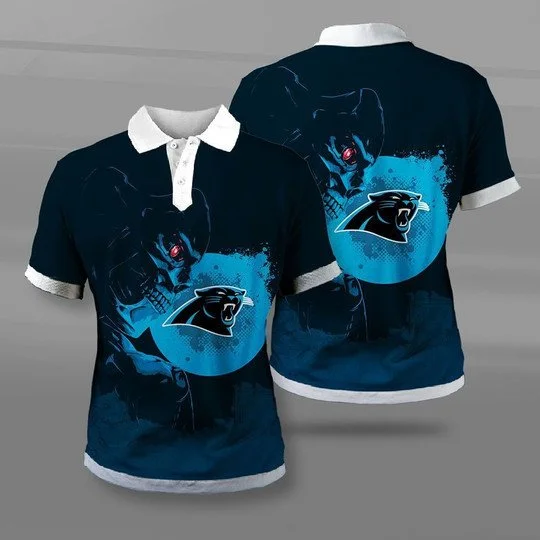 Carolina Panthers Polo T-Shirt Full Size WQ28