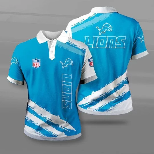 Detroit Lions Polo T-Shirt Full Size ZO95