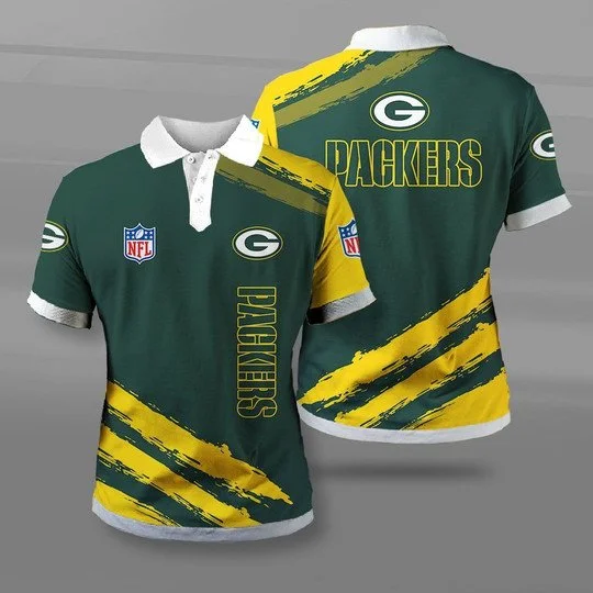 Green Bay Packers Polo T-Shirt Full Size HE25