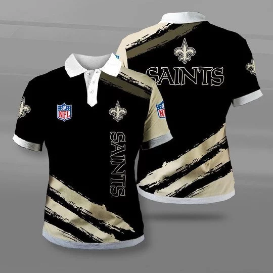 New Orleans Saints Polo T-Shirt Full Size JD84