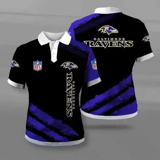 Baltimore Ravens Polo T-Shirt Full Size YC24