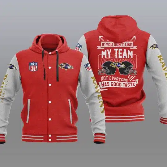 Baltimore Ravens Baseball Jacket GG43 - Image 2