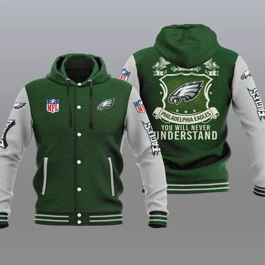 Philadelphia Eagles Baseball Jacket JP21 - Image 2