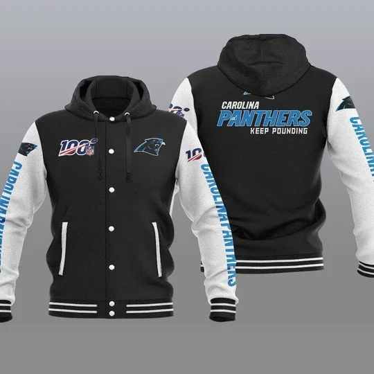 Carolina Panthers Bomber Jacket Full Size XX22 - Image 2