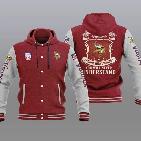 Minnesota Vikings Baseball Jacket GM52 - Image 2