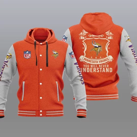Minnesota Vikings Baseball Jacket VO29 - Image 2