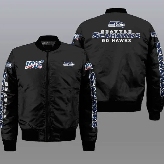 Seattle Seahawks Bomber Jacket Full Size IB36