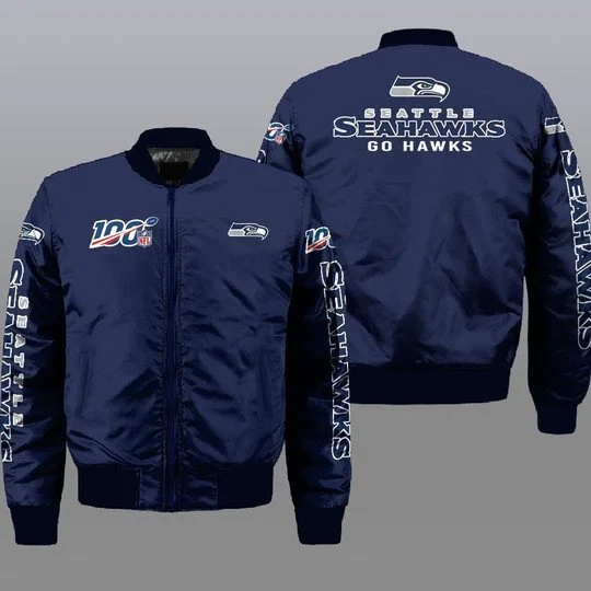 Seattle Seahawks Bomber Jacket Full Size IB26