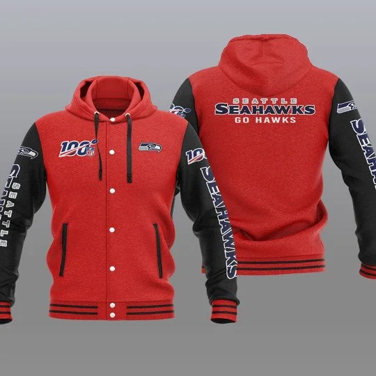 Seattle Seahawks Baseball Jacket OC63 - Image 2