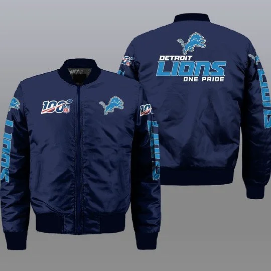 Detroit Lions Bomber Jacket Full Size CI34