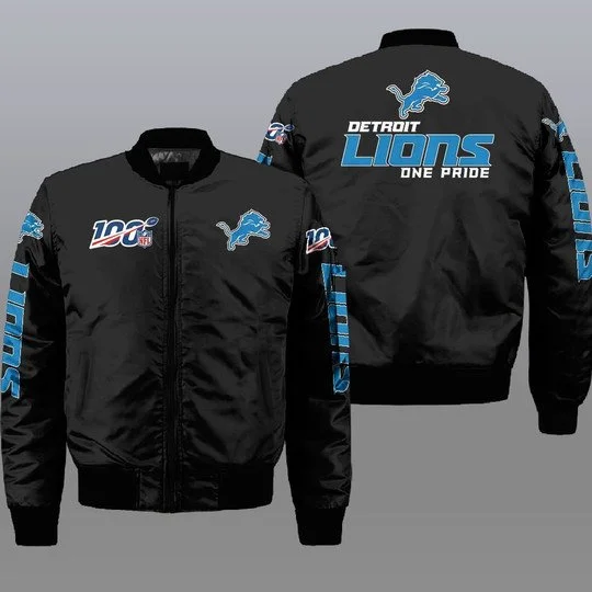 Detroit Lions Bomber Jacket Full Size IA23
