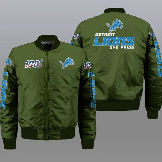 Detroit Lions Bomber Jacket Full Size IY83