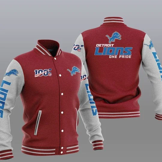 Detroit Lions Baseball Jacket HF33