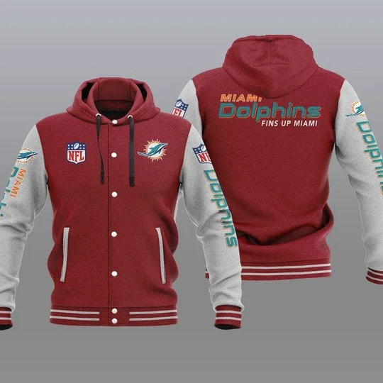 Miami Dolphins Baseball Jacket XU33 - Image 2