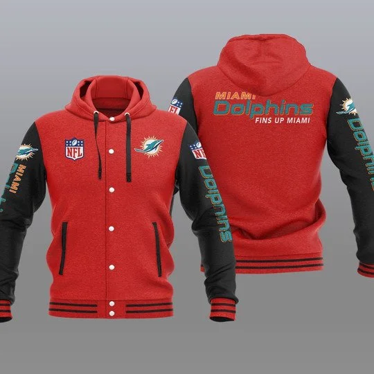 Miami Dolphins Baseball Jacket NX49 - Image 2