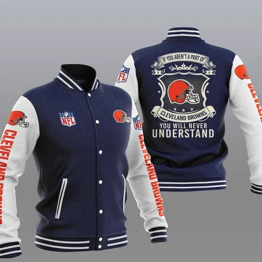 Cleveland Browns Baseball Jacket VT72