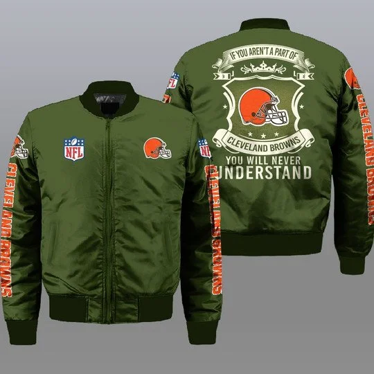 Cleveland Browns Bomber Jacket Full Size FS84