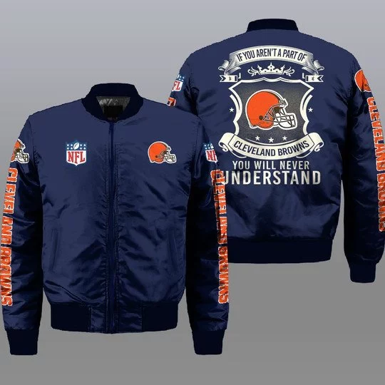 Cleveland Browns Bomber Jacket Full Size EM66