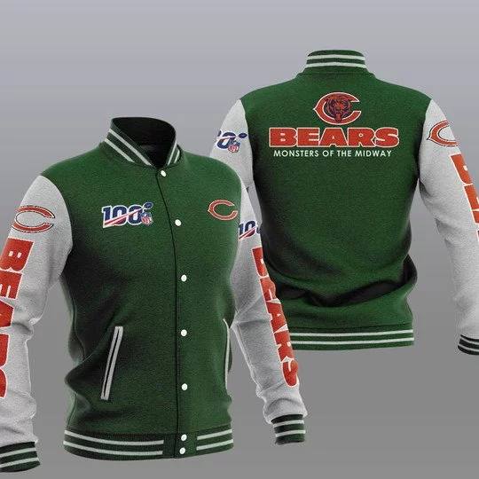 Chicago Bears Baseball Jacket TW33