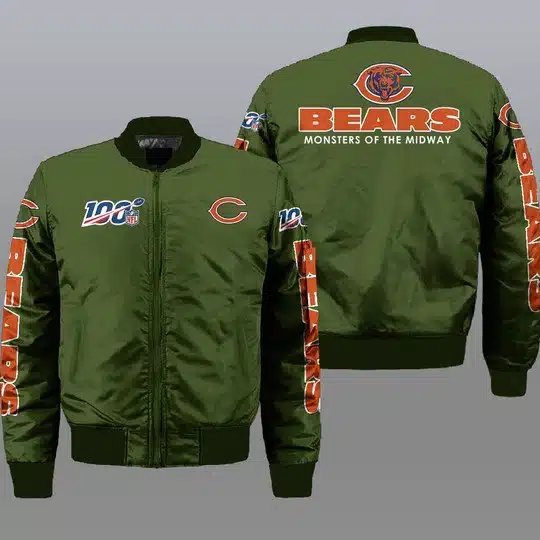 Chicago Bears Bomber Jacket Full Size YV88