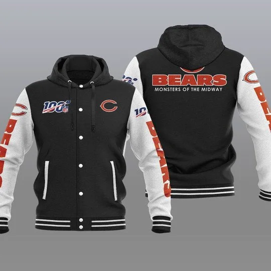 Chicago Bears Baseball Jacket IJ88 - Image 2