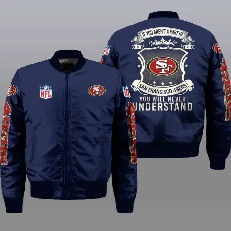 San Francisco 49ers Bomber Jacket Full Size UV06