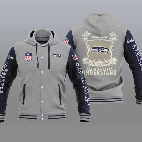 Seattle Seahawks Baseball Jacket BU20 - Image 2