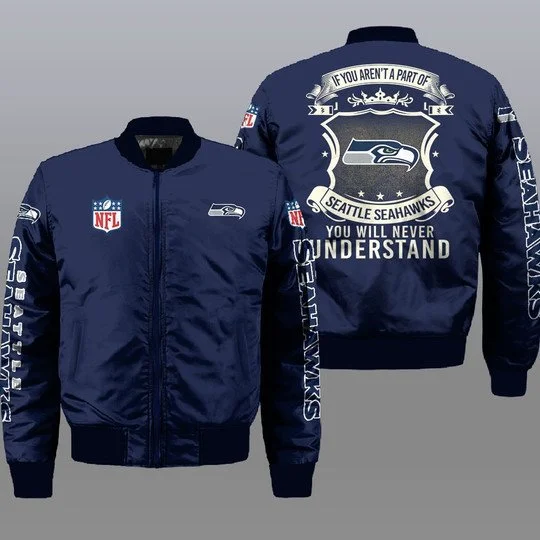 Seattle Seahawks Bomber Jacket Full Size IX61