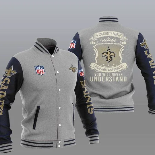 New Orleans Saints Baseball Jacket LG77
