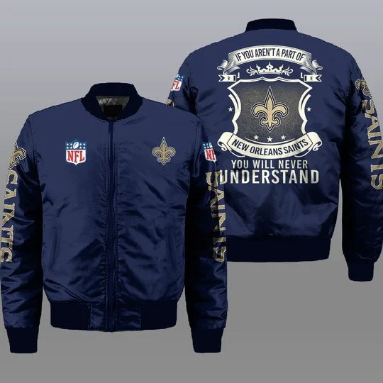 New Orleans Saints Bomber Jacket Full Size FK98