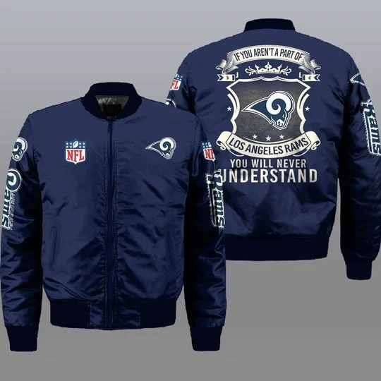Los Angeles Rams Bomber Jacket Full Size DD89