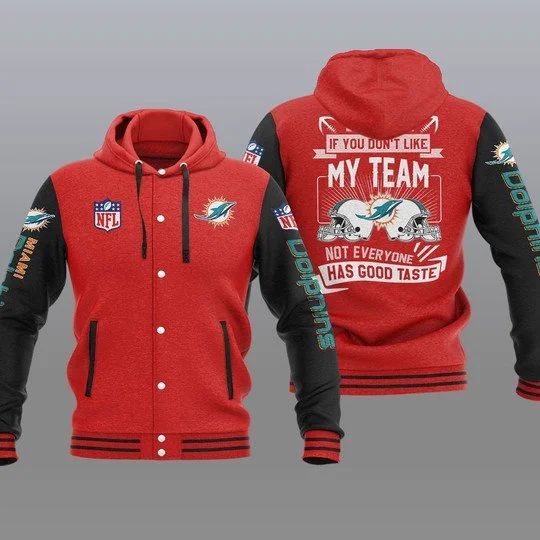 Miami Dolphins Baseball Jacket RN73 - Image 2