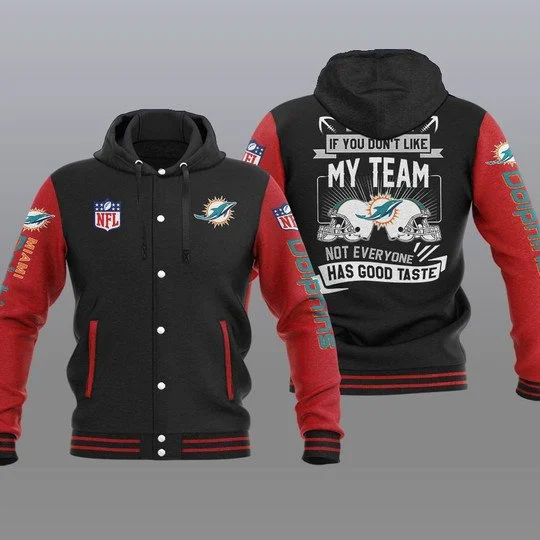 Miami Dolphins Baseball Jacket XJ84 - Image 2