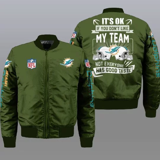 Miami Dolphins Bomber Jacket Full Size KX33