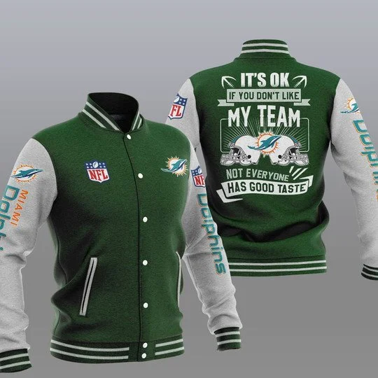 Miami Dolphins Baseball Jacket MS73