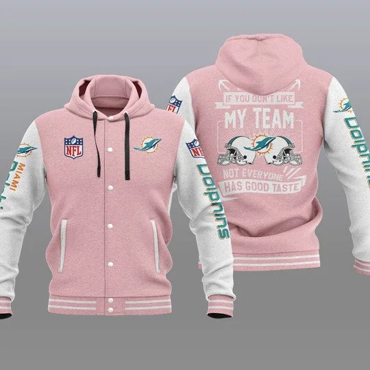 Miami Dolphins Baseball Jacket UK80 - Image 2